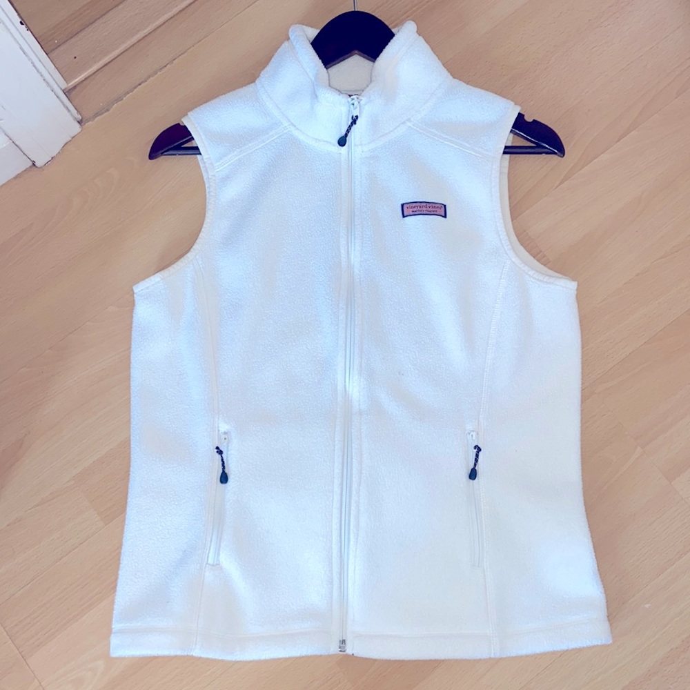 Vineyard Vines White Fleece Vest